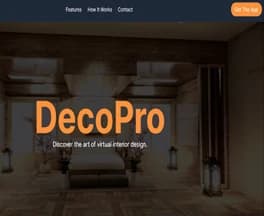 DecoPro Landing Page picture